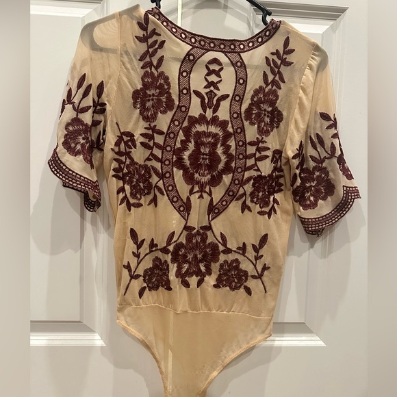 Follow Your Fancy Embroidered Mesh Bodysuit - Picture 4 of 4
